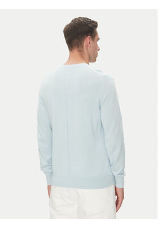 Calvin Klein Sweter LV040BM343 Niebieski Regular Fit. Kolor: niebieski. Materiał: bawełna