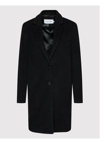 Calvin Klein Płaszcz wełniany K20K204155 Czarny Regular Fit. Kolor: czarny. Materiał: wełna #2