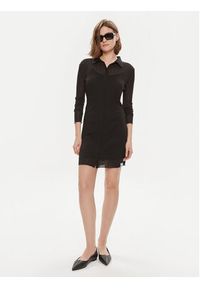 Calvin Klein Jeans Sukienka koszulowa J20J223047 Czarny Slim Fit. Kolor: czarny. Materiał: syntetyk. Typ sukienki: koszulowe #3