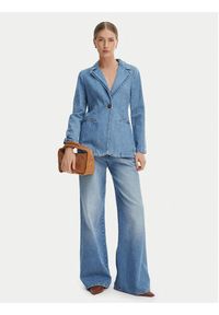 Marella Marynarka Teca 2615041021 Niebieski Regular Fit. Kolor: niebieski. Materiał: bawełna #2