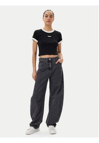 Hugo - HUGO T-Shirt Dalia 50537476 Czarny Slim Fit. Kolor: czarny. Materiał: bawełna #4