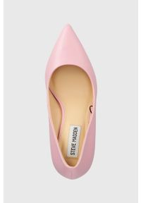 Steve Madden szpilki skórzane Ladybug kolor różowy SM19000022. Kolor: różowy. Materiał: skóra. Obcas: na szpilce. Wysokość obcasa: średni #3