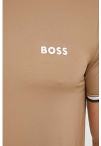 Boss Green t-shirt x Matteo Barrettini męski kolor beżowy z nadrukiem. Kolor: beżowy. Materiał: materiał, dzianina. Wzór: nadruk. Styl: klasyczny #4