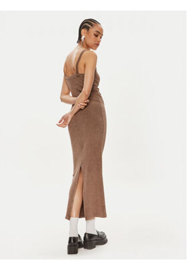ROTATE Sukienka letnia Vigdis 1124431705 Brązowy Slim Fit. Kolor: brązowy. Materiał: bawełna. Sezon: lato