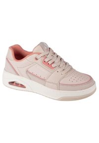 skechers - Buty sportowe Sneakersy damskie, Skechers Uno Court - Courted Style. Kolor: pomarańczowy. Materiał: syntetyk, tkanina, skóra, materiał. Model: Skechers Sport. Sport: turystyka piesza