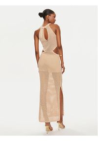 TwinSet - TWINSET Sukienka letnia 241TT3080 Beżowy Slim Fit. Kolor: beżowy. Materiał: bawełna. Sezon: lato #4