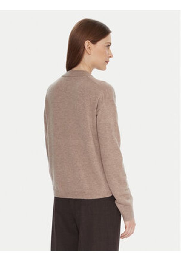 United Colors of Benetton - United Colors Of Benetton Sweter 102HD4032 Beżowy Relaxed Fit. Kolor: beżowy. Materiał: syntetyk