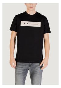 Armani Exchange T-Shirt XM001425 AF10361 UC001 Czarny Regular Fit. Kolor: czarny. Materiał: bawełna