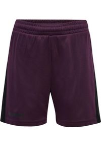 Hummel spodenki poliestrowe sportowe Multi Poly Shorts Kids. Kolor: fioletowy. Materiał: poliester
