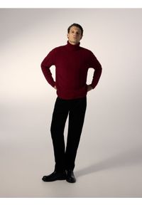 Reserved - Sweter z wełną - czerwony. Kolor: czerwony. Materiał: wełna #1
