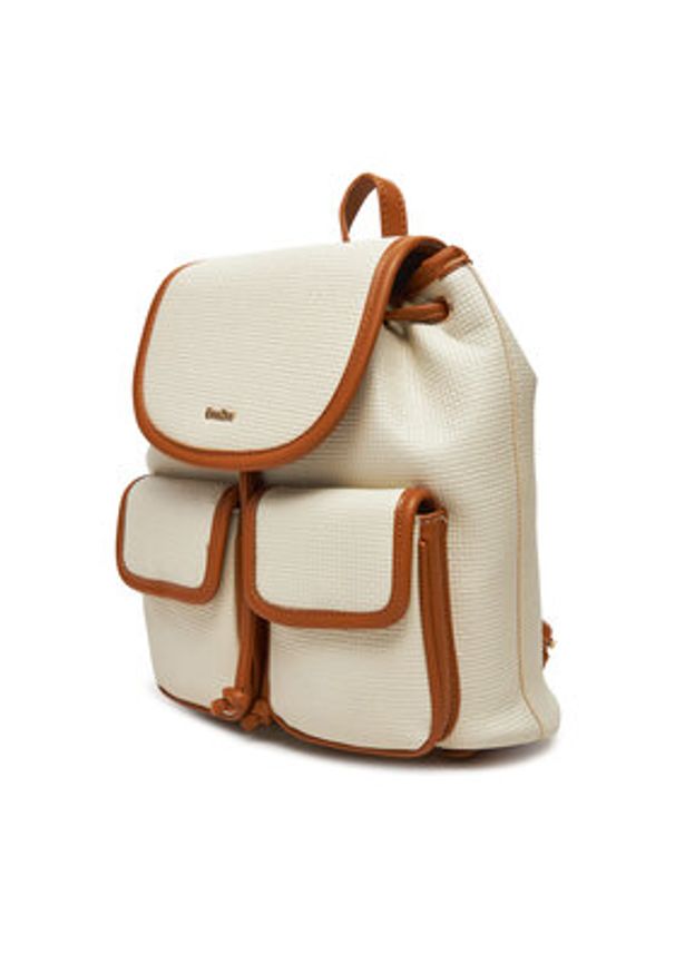 DeeZee Plecak LA482-1949 Beżowy. Kolor: beżowy. Materiał: skóra