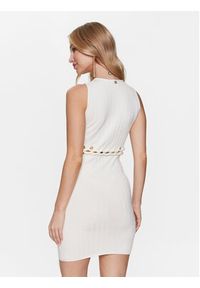 Pinko Sukienka dzianinowa 101172 A0V1 Écru Slim Fit. Materiał: wiskoza #3
