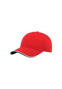 ATLANTIS - Czapka Z Daszkiem Zoom Piping Sandwich Sports 6 Panel Contrast. Kolor: czerwony