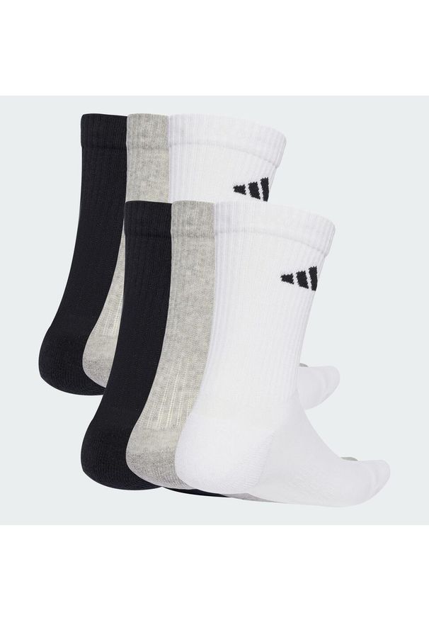 Adidas - Skarpety Cushioned Crew 6 Pairs. Kolor: szary, czarny, wielokolorowy, biały. Sport: fitness