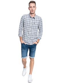 Mustang - MUSTANG CHICAGO SHORT MĘSKIE SZORTY KRÓTKIE SPODENKI DENIM BLUE 1011731 5000 682. Okazja: na spacer, na co dzień. Materiał: denim. Długość: krótkie. Sezon: lato. Styl: klasyczny, elegancki, casual #9