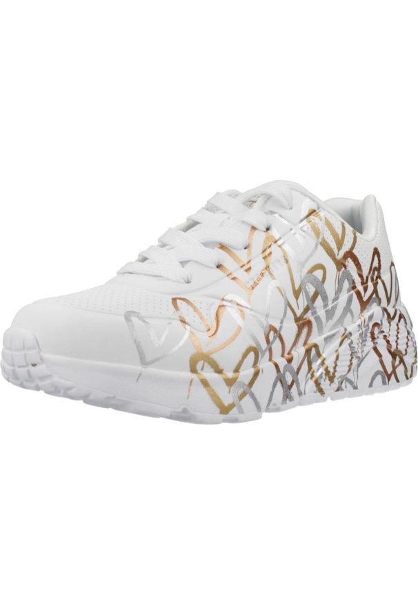 skechers - Tenisówki Skechers Model Uno Lite - Metallic Kolor Biały. Kolor: biały. Materiał: syntetyk, tkanina. Model: Skechers Sport. Sport: turystyka piesza