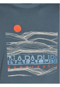 Napapijri T-Shirt S-Buti NP0A4INM Niebieski Regular Fit. Kolor: niebieski. Materiał: bawełna