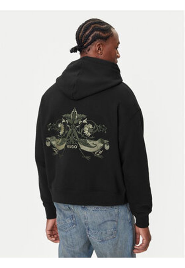 Hugo - HUGO Bluza 50542558 Czarny Regular Fit. Kolor: czarny. Materiał: bawełna