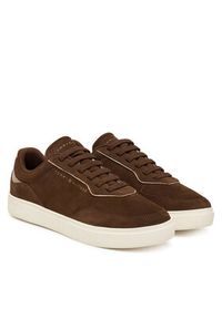 TOMMY HILFIGER - Tommy Hilfiger Sneakersy Casual FW0FW09050 Brązowy. Okazja: na co dzień. Kolor: brązowy. Materiał: zamsz, skóra #5