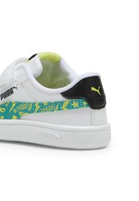 Puma - Sneakersy dla małych dzieci PUMA Smash 3.0 Masked Hero PUMA. Kolor: biały, zielony, wielokolorowy. Materiał: skóra. Szerokość cholewki: normalna. Wzór: nadruk