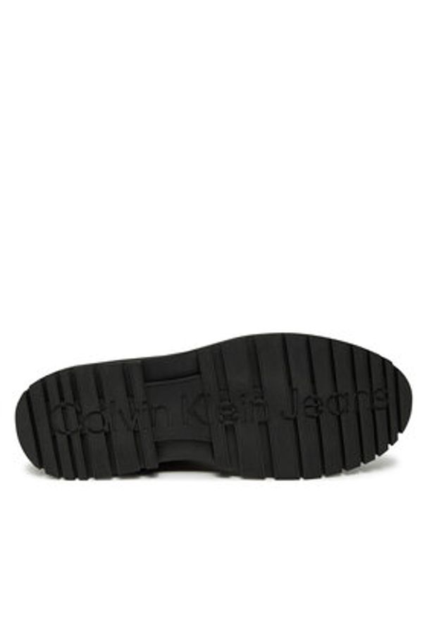 Calvin Klein Jeans Trapery Eva Boot Mid Laceup Rebellious YM0YM01071 Brązowy. Kolor: brązowy. Materiał: skóra