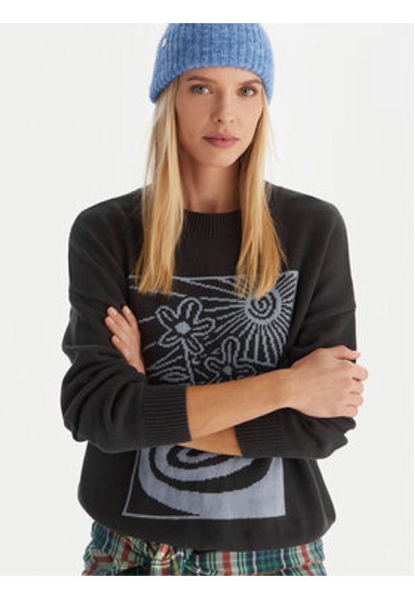 Quiksilver Sweter Barnwell EQWSW03026 Szary Regular Fit. Kolor: szary. Materiał: bawełna