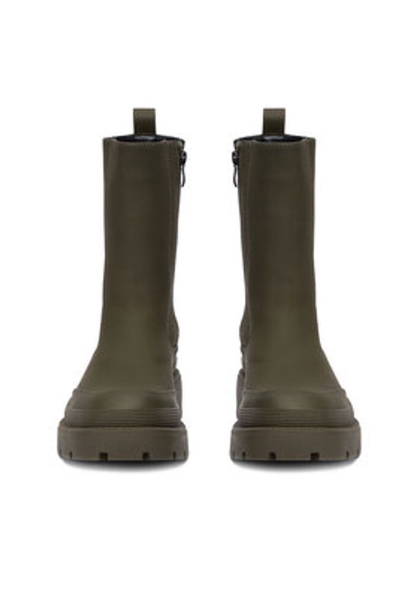 DeeZee Botki 13096-10 Khaki. Kolor: brązowy. Materiał: syntetyk, materiał