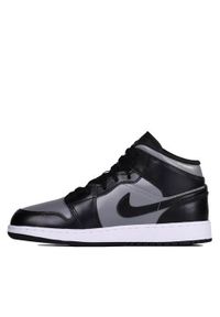 Buty do chodzenia damskie Nike Air Jordan 1 Retro. Zapięcie: sznurówki. Kolor: szary, czarny. Materiał: skóra. Szerokość cholewki: normalna. Model: Nike Air Jordan. Sport: turystyka piesza #2
