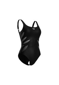 Strój Kąpielowy damski Arena Swimsuit Milena Wing. Kolor: czarny. Materiał: materiał. Wzór: aplikacja, nadruk