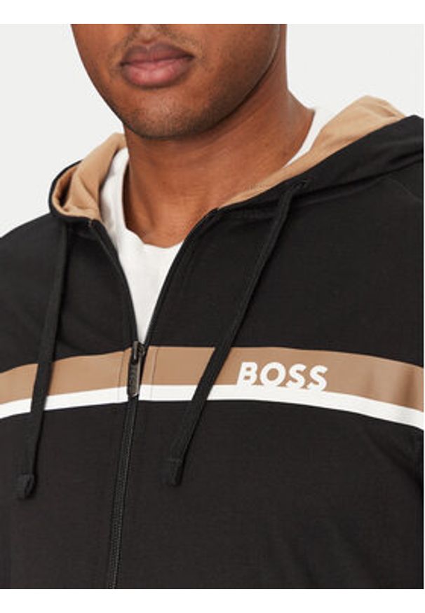 BOSS Bluza Authentic 50540683 Czarny Regular Fit. Kolor: czarny. Materiał: bawełna
