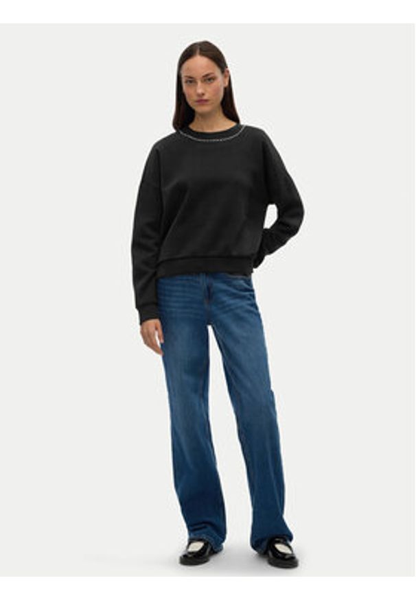 Vero Moda Bluza Lotte 10333544 Czarny Regular Fit. Kolor: czarny. Materiał: bawełna