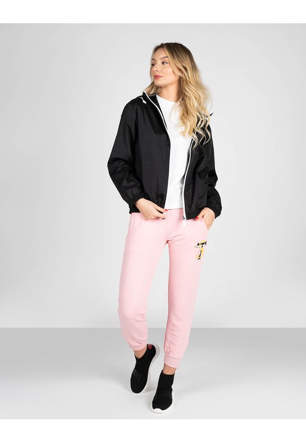 Invicta Kurtka "Windbreaker' | 4431789 / D | Kobieta | Czarny, Biały. Okazja: na co dzień. Typ kołnierza: kaptur. Kolor: czarny, biały, wielokolorowy. Materiał: poliamid. Styl: casual