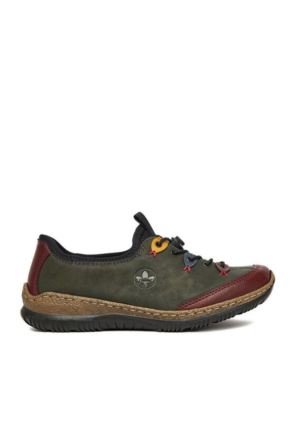 Rieker Półbuty N3271-54 Zielony. Kolor: zielony. Materiał: materiał