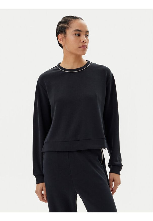 EA7 Emporio Armani Bluza 7W000142 AF12643 UC001 Czarny Loose Fit. Kolor: czarny. Materiał: syntetyk