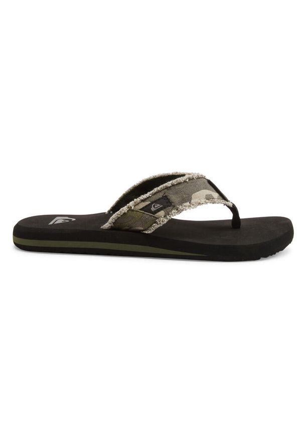Japonki plażowe męskie Quiksilver Monkey Abyss. Okazja: na plażę. Kolor: zielony. Materiał: tkanina. Styl: sportowy