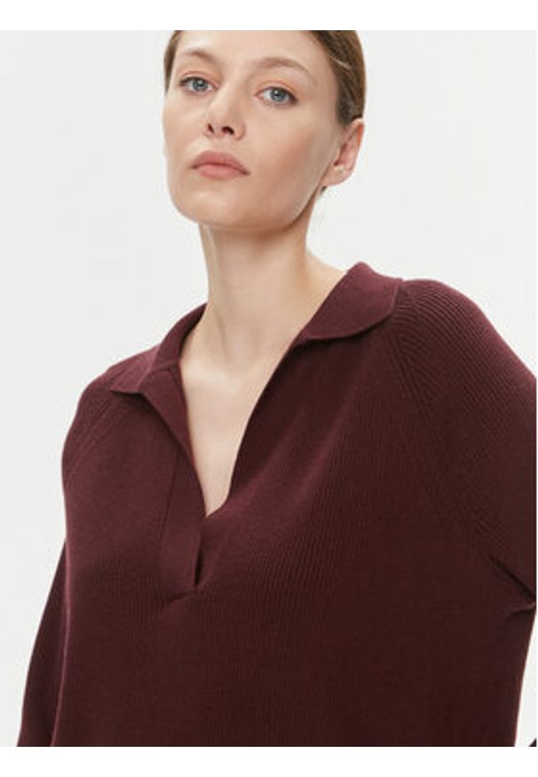 Calvin Klein Sweter Essential K20K206019 Bordowy Relaxed Fit. Kolor: czerwony. Materiał: syntetyk