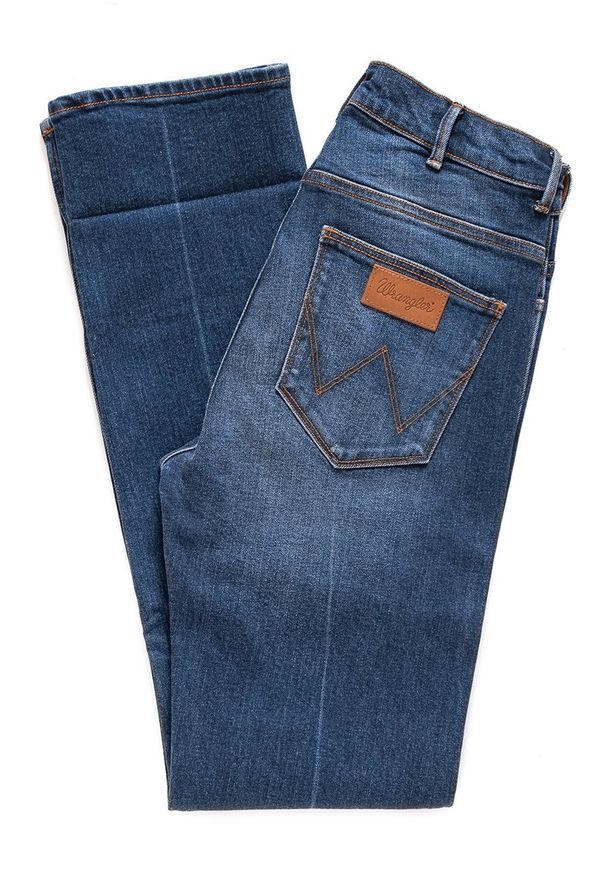 Wrangler - WRANGLER RETRO STRAIGHT RETRO BLUE W27VKW85Q. Stan: podwyższony. Styl: retro