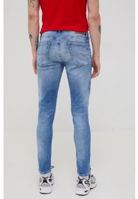 Tommy Jeans jeansy AUSTIN BF1231 męskie. Kolor: niebieski