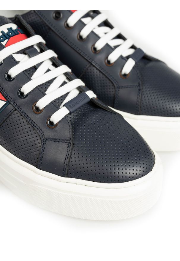 Baldinini Sneakersy | 096386XNAPT | Mężczyzna | Granatowy. Kolor: niebieski. Materiał: skóra. Wzór: aplikacja