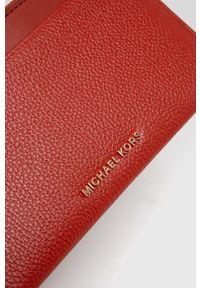MICHAEL Michael Kors portfel skórzany damski kolor bordowy. Kolor: czerwony. Materiał: skóra #2