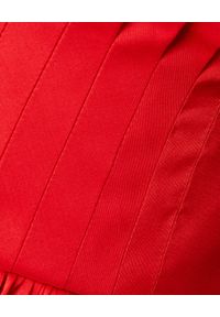 Alexander McQueen - ALEXANDER MCQUEEN - Czerwona sukienka z jedwabiu. Okazja: na wesele, na imprezę, na ślub cywilny. Kolor: czerwony. Materiał: jedwab. Styl: elegancki. Długość: midi #3