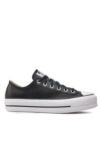 Converse Trampki Ctas Lift Clean Ox 561681C Czarny. Kolor: czarny. Materiał: skóra #4