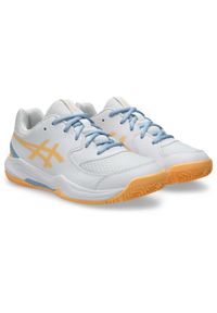 Buty do padla Asics Gel-Dedicate 8 GS. Kolor: niebieski, pomarańczowy, biały, wielokolorowy. Sport: tenis