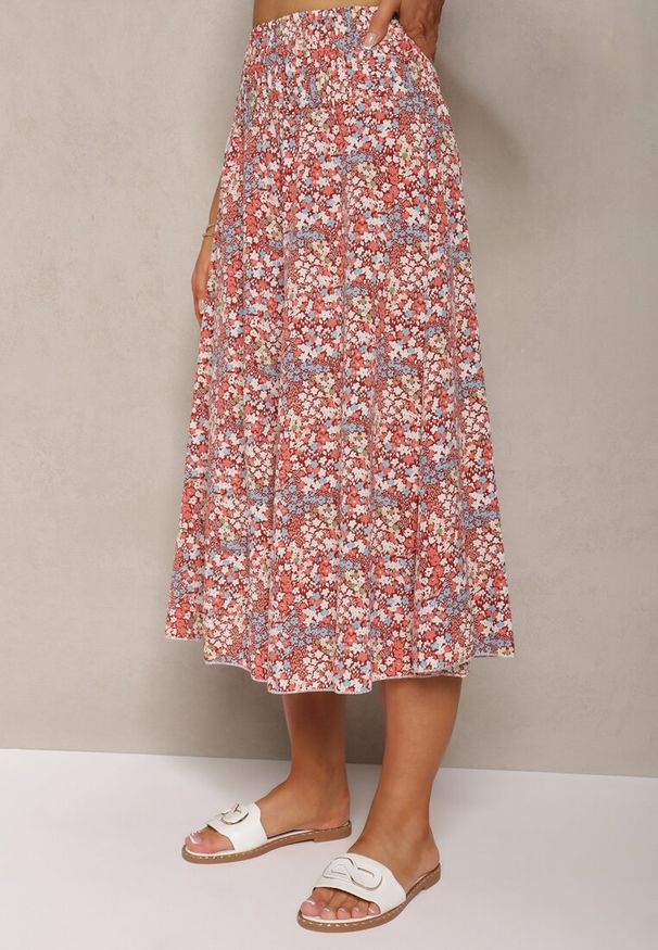 Renee - Różowe Szerokie Spodnie Culotte High Waist z Gumką w Talii Vikiisona. Stan: podwyższony. Kolor: różowy. Materiał: tkanina. Sezon: lato