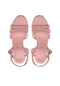 TOMMY HILFIGER - Tommy Hilfiger Espadryle Essential Wedge Sandal FW0FW07159 Różowy. Kolor: różowy. Materiał: materiał #7