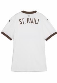 Puma - Damska koszulka wyjazdowa FC St. Pauli 24/25 PUMA White Espresso Brown. Kolor: biały, brązowy, wielokolorowy