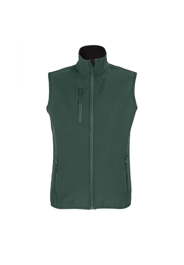 SOL'S - Ocieplacz Damski Falcon Softshell Zapinany Na Zamek Błyskawiczny. Kolor: czerwony, wielokolorowy, zielony. Materiał: softshell