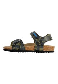 Geox - Sandały GEOX J GHITA BOY Zielony. Kolor: brązowy. Materiał: tkanina, syntetyk. Sport: turystyka piesza