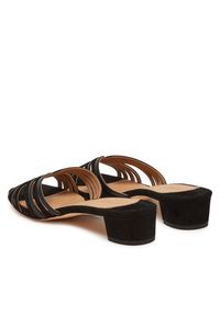 Lauren Ralph Lauren - LAUREN RALPH LAUREN Klapki Fay 802961818003 Czarny. Kolor: czarny. Materiał: skóra, zamsz