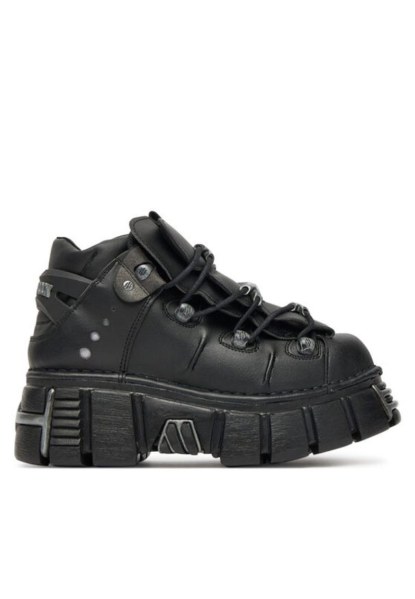 NEW ROCK Sneakersy M-106-VS1 Czarny. Kolor: czarny. Materiał: skóra